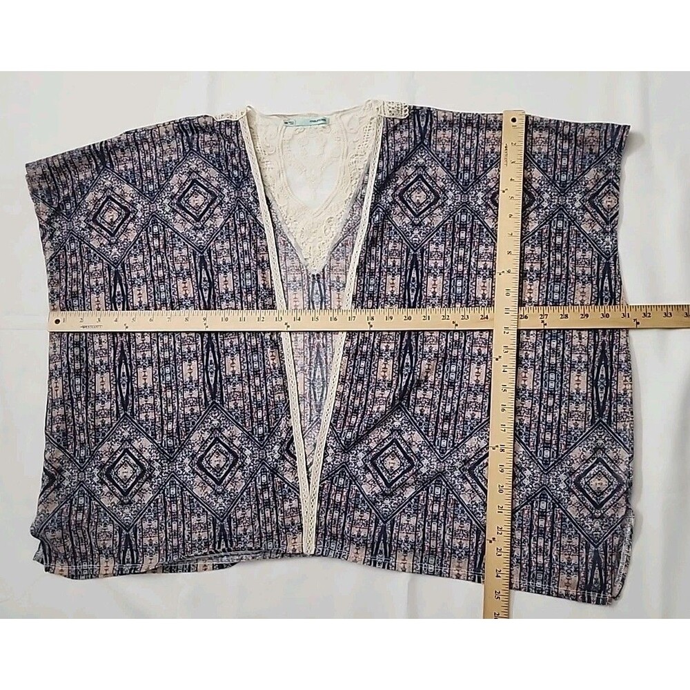 Maurices Womens Geometric patchwork kimono size S / M Small Medium - Picture 7 of 10